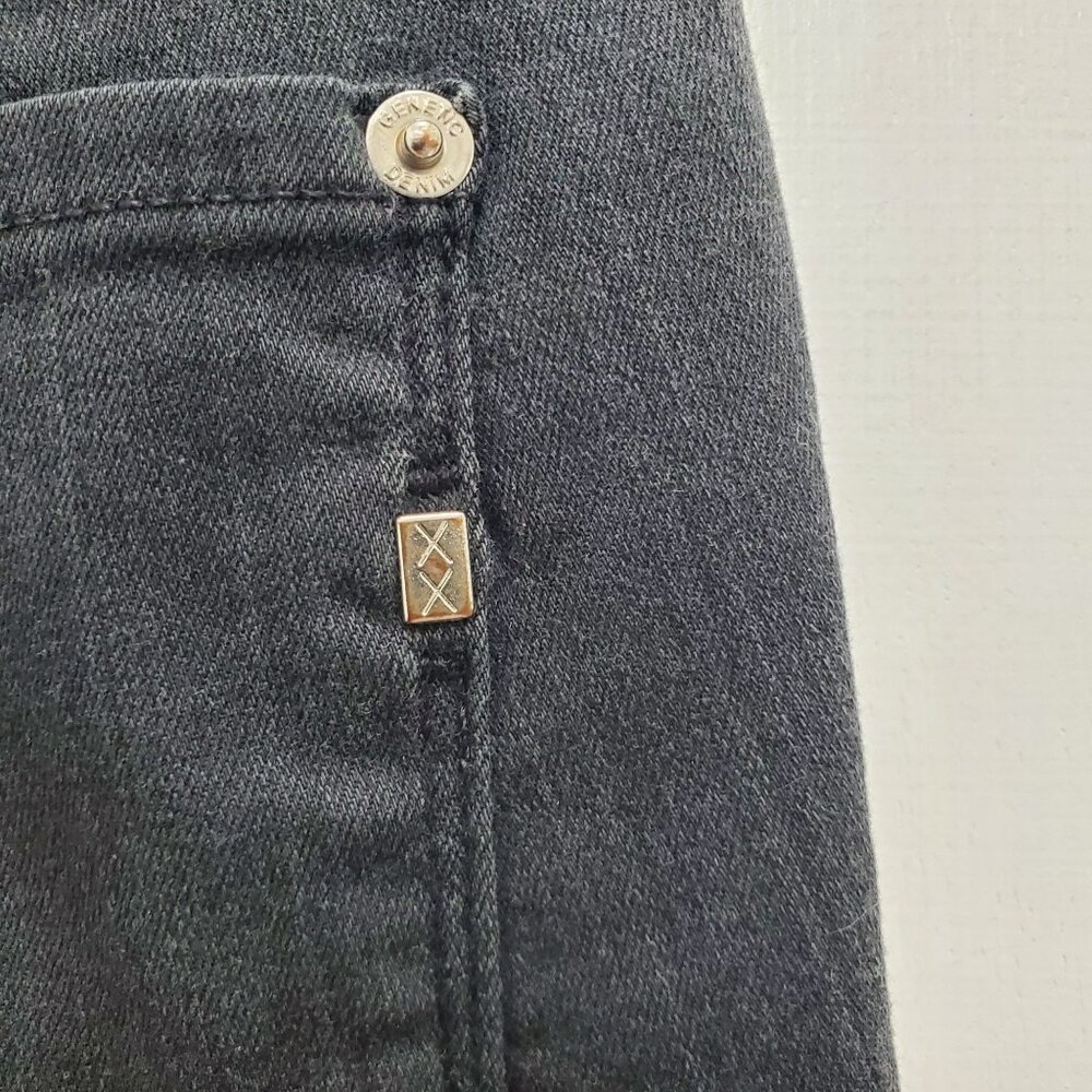 Genetic‎ Denim Heroine Stem Mid-Rise Skinny Women's Black Stretch Jeans USA 24 - Picture 10 of 12